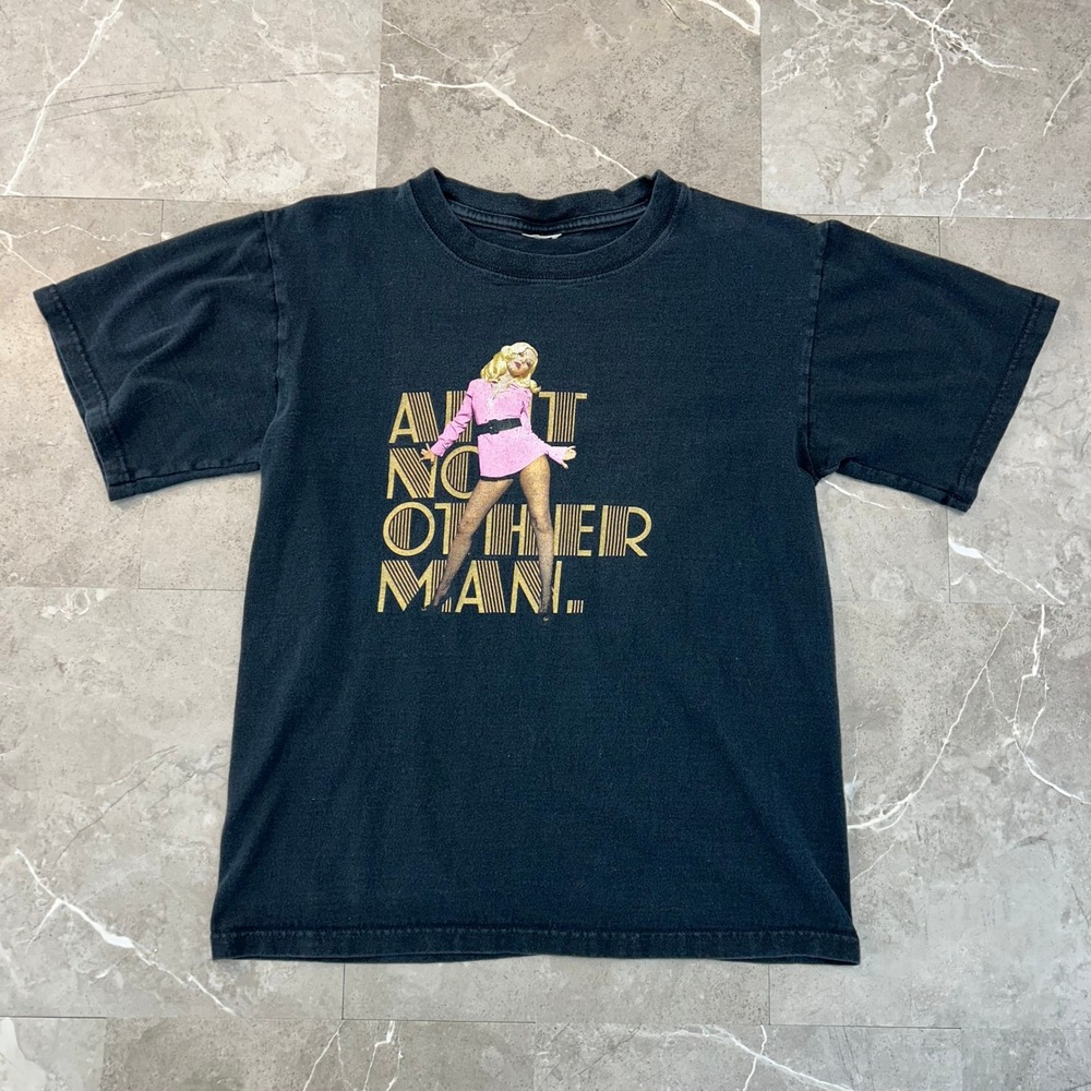 Vintage Christina Aguilera Graphic Tour Tee Adult Small Concert Shirt Black Y2K